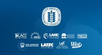 Logo lockup of the Los Angeles Community College District and its nine colleges.