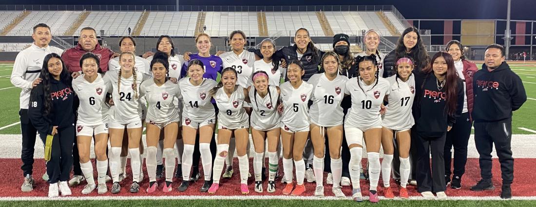 Los Angeles Pierce College Women’s Soccer Team and Coaching Staff 