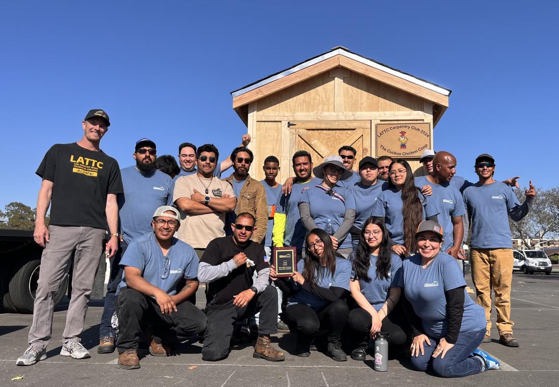 LATTC Carpentry students in the Southern California Construction Industry Education Foundation (CIEF) Design Build Competition