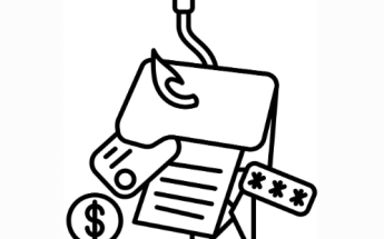 A clipart illustration of a hook piercing through an upside down folder while important documents are slipping out. Source: canva.com