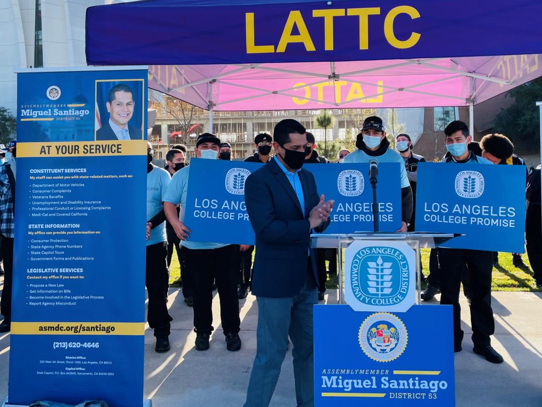 Assemblymember Miguel Santiago at College Promise Event