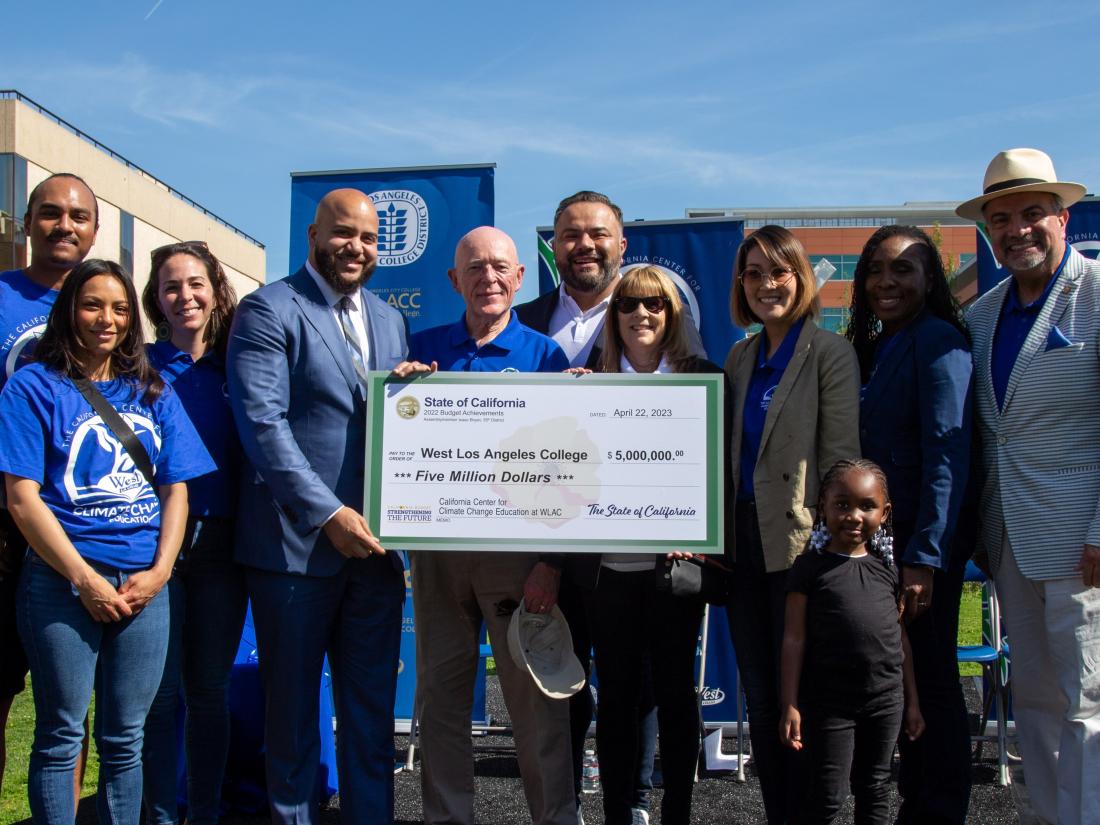 Assemblymember Isaac Bryan Presents a Check to West LA College