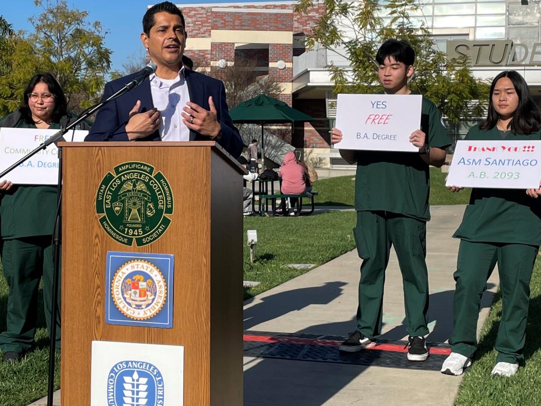 Assemblymember Miguel Santiago at College Promise Event