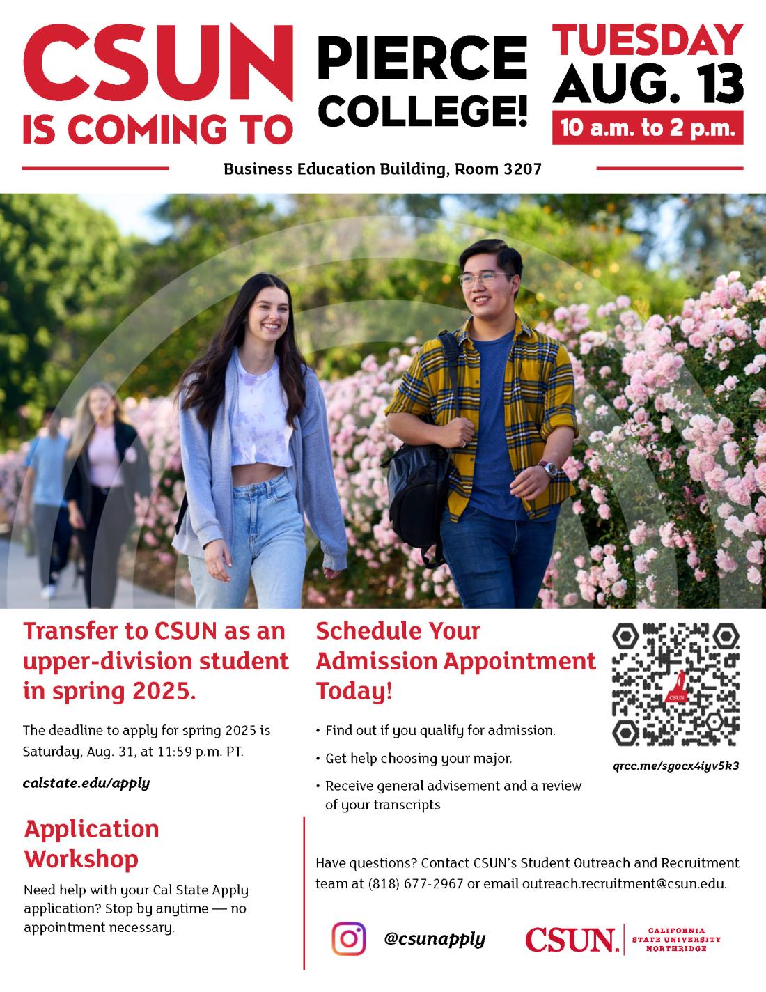 CSUN On the Spot Admissions Event for Spring 2025 Transfers