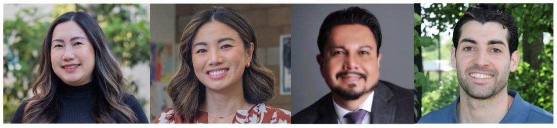 Pictured (from l to r): 2024 PBS SoCal Local Heroes honorees Stacy Jung and Virginia Nguyen as well as Dr. Alberto Román. Also pictured, is Andres Bustamante recipient of the Bryson Transformative Leader in Early Childhood Award