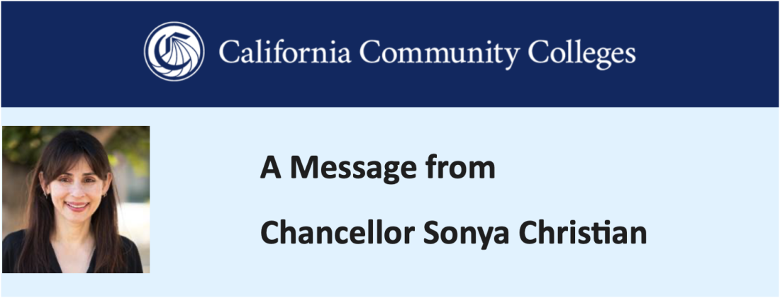 A Message from  Chancellor Sonya Christian