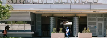  Students walk around campus at East Los Angeles College